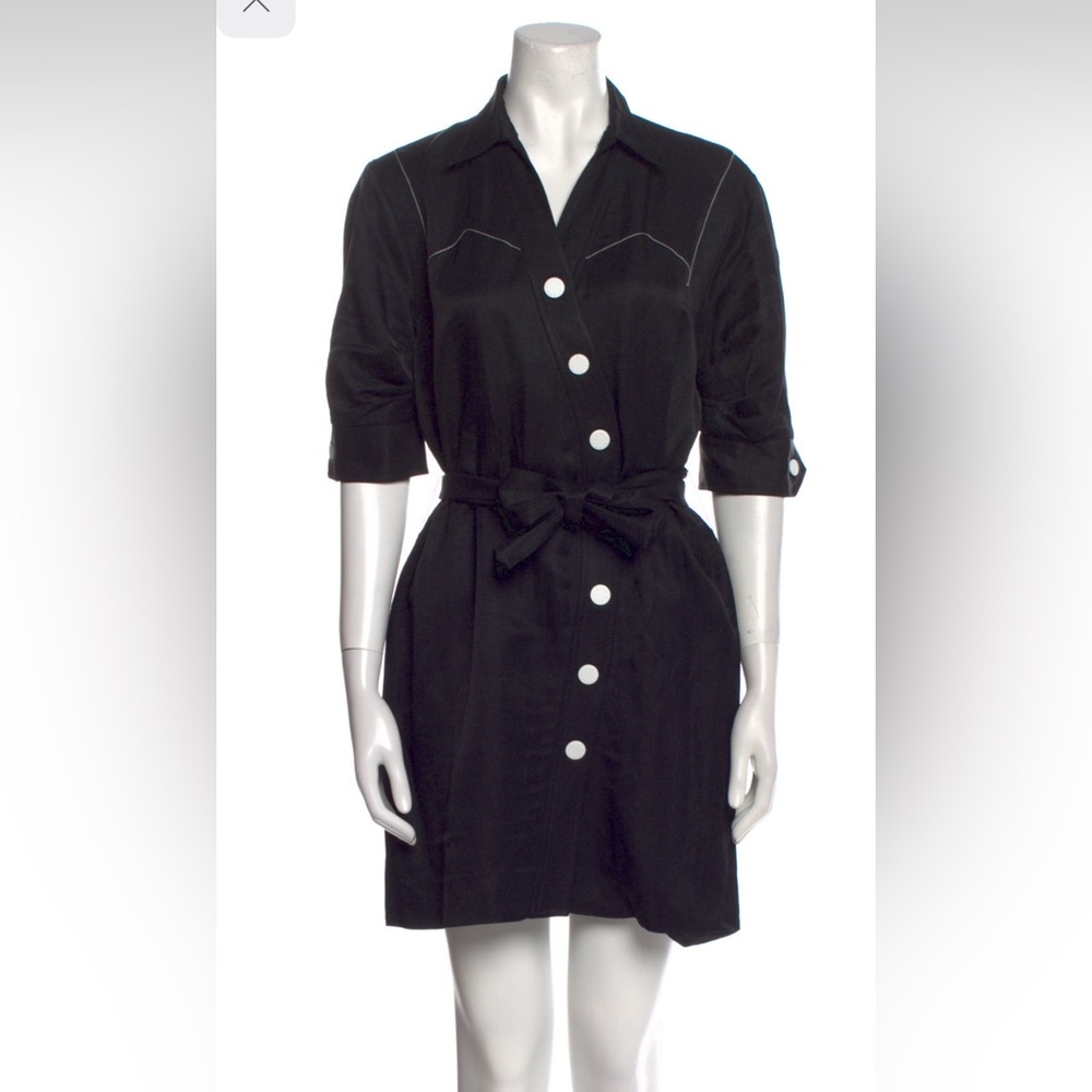 Sandro black dress with belt mini excellent condition - Picture 3 of 7